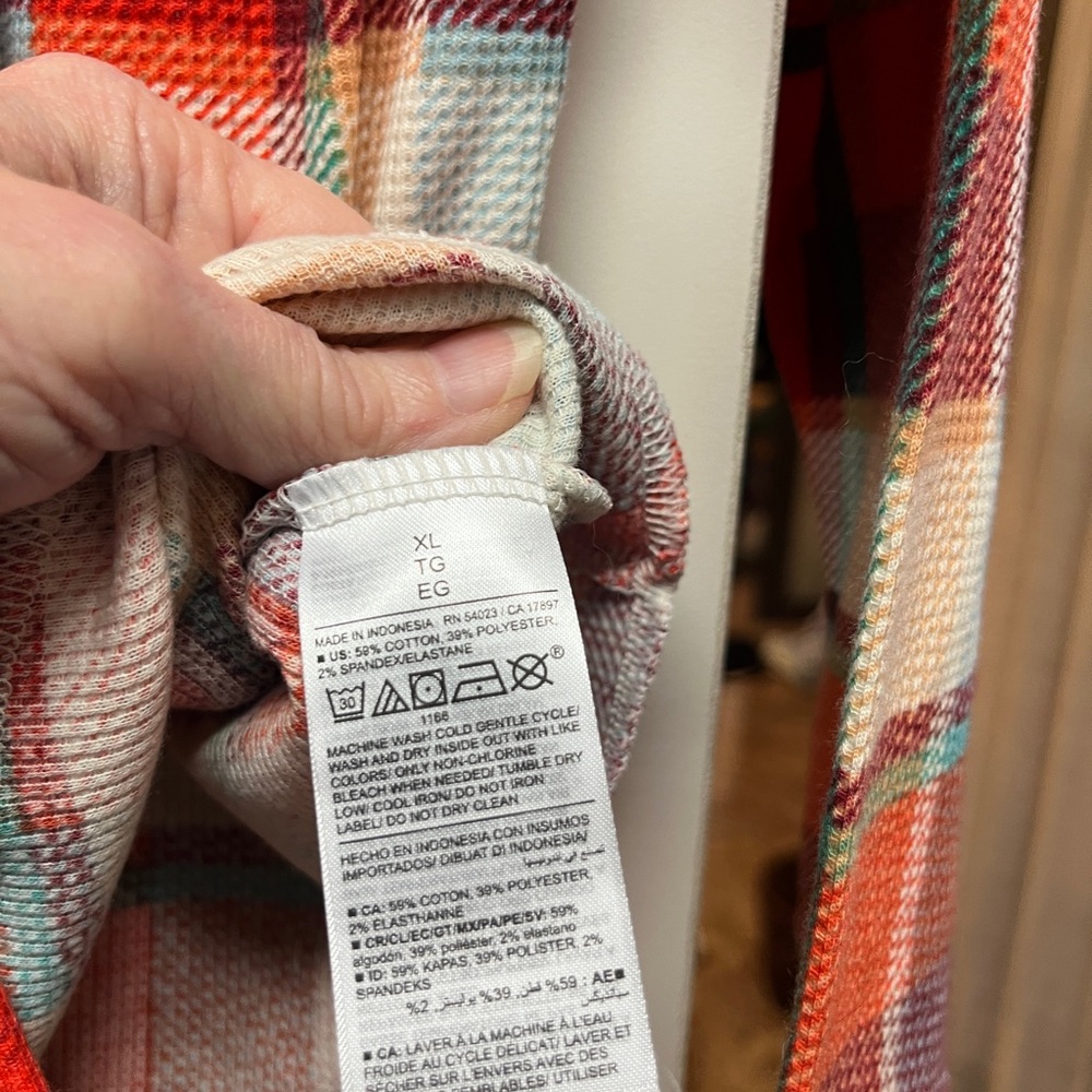 Red Plaid Thermal Top and Leggings Set - Picture 6 of 6